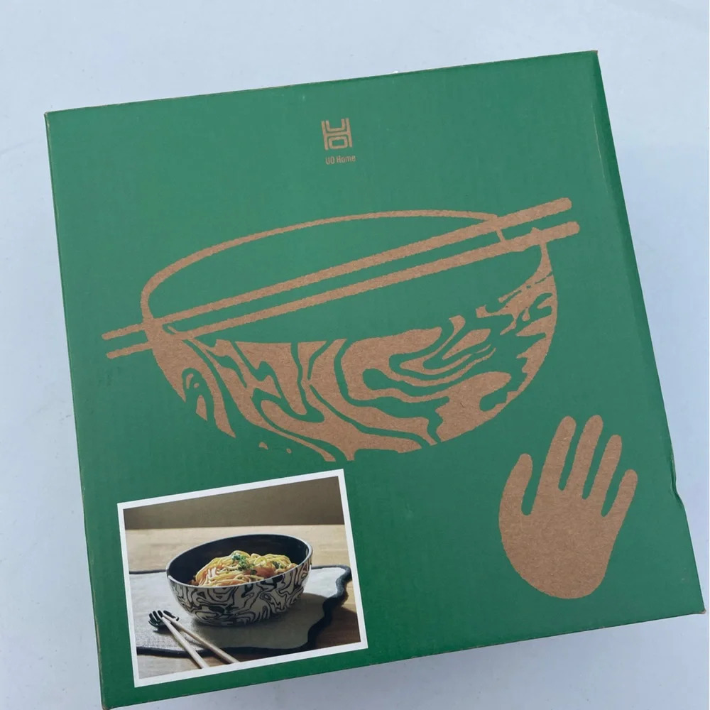 NWT Urban Outfitters Hand Ramen Bowl Set - Picture 4 of 14
